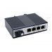 OHZ-IND-1F4E-PMS 工業級千兆 1光4電POE光電轉換器發射器A端 工業級千兆1光4電單模單纖光纖收發器導軌式安裝監視攝影機光纖轉網線 1光4電千兆光纖轉換器